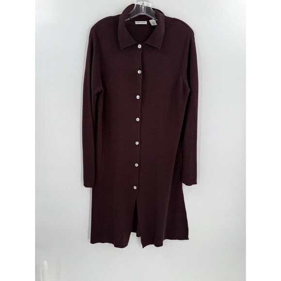 VINTAGE LAURA ASHLEY MOTHER OF PEARL BUTTON UP SWEATER DRESS SIZE MEDIUM EUC - Picture 1 of 9